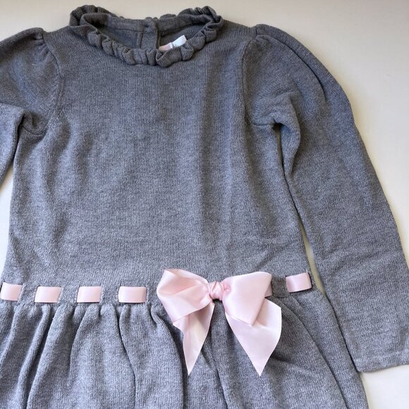 Janie and Jack Bubble Sweater Dress with Ribbon Size 5 - Picture 6 of 8
